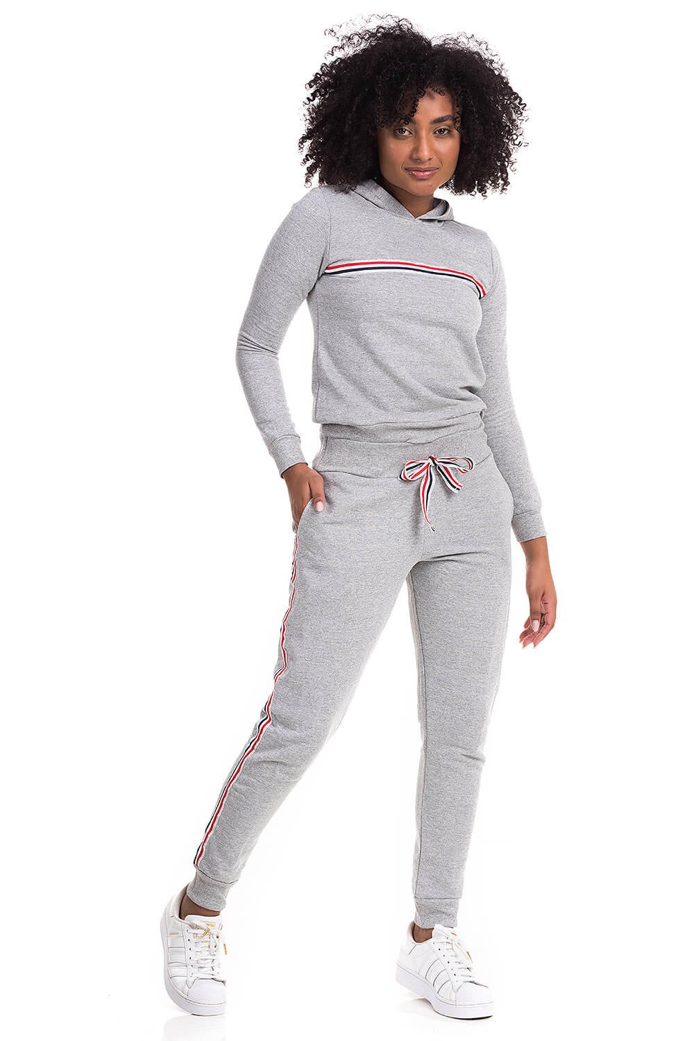 Conjunto Moletom Peluciado Feminino Mescla