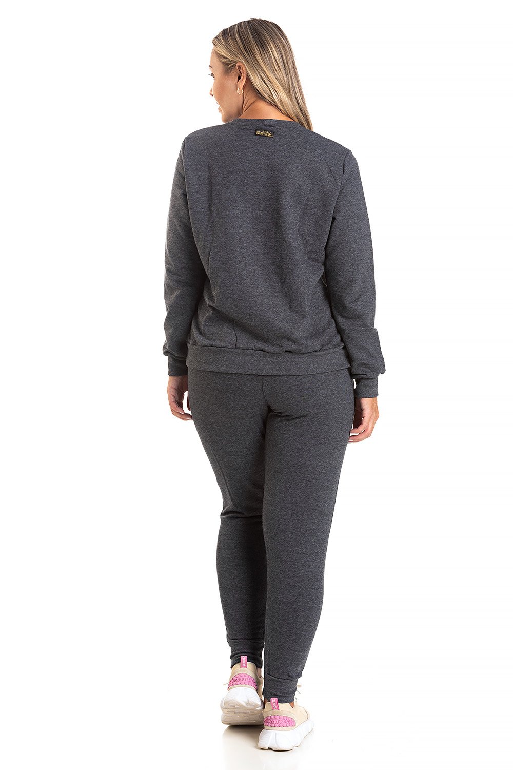 Conjunto Moleton Jeans Feminino Ayla Preto