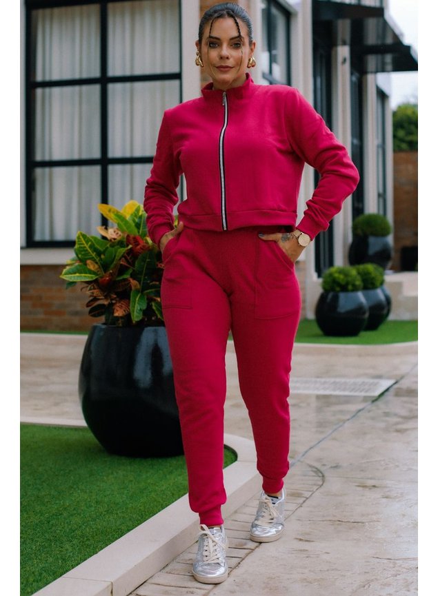 Jaqueta Moletom Conjunto Calca Moletinho Feminina Conjunto Moletom