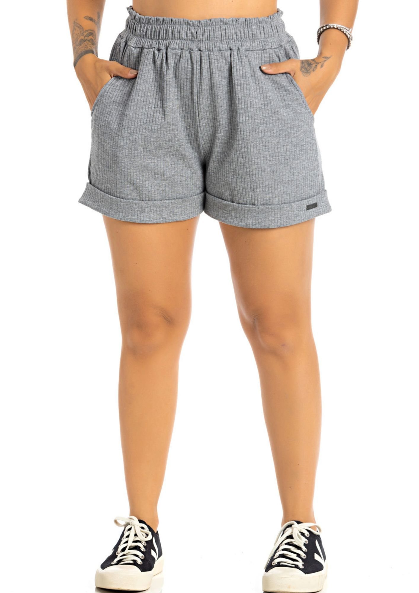 Shorts Feminino Canelado Melinda - Donnab