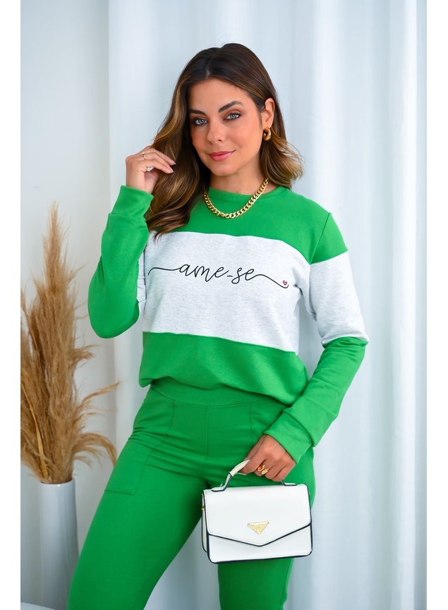 Casaco Moletom Feminino Ame-se